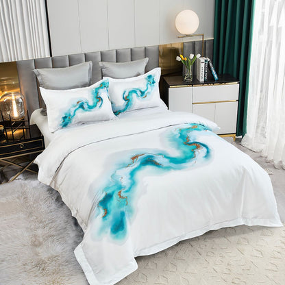 Ocean Marble Quilt/Duvet Cover Set (Queen/King/Super King Size)