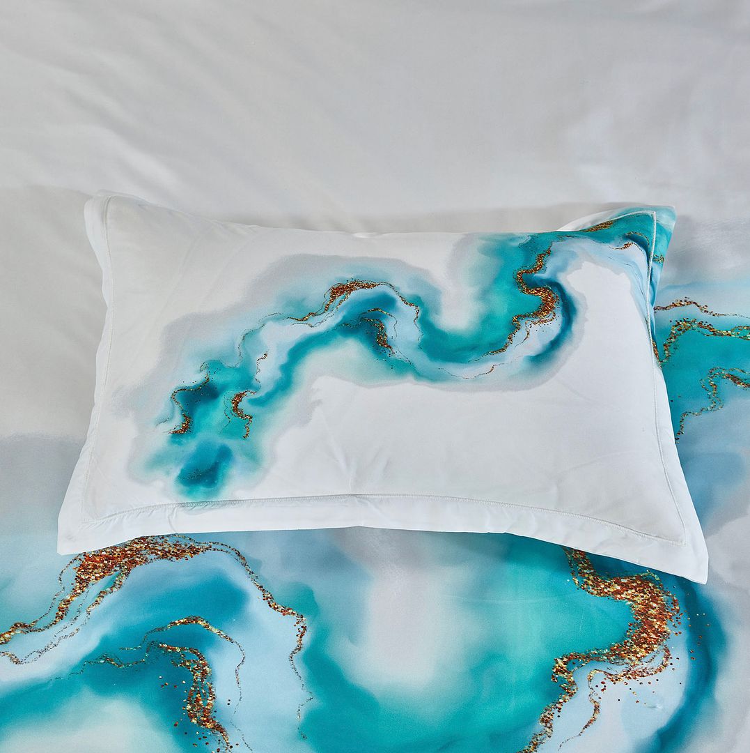 Ocean Marble Quilt/Duvet Cover Set (Queen/King/Super King Size)