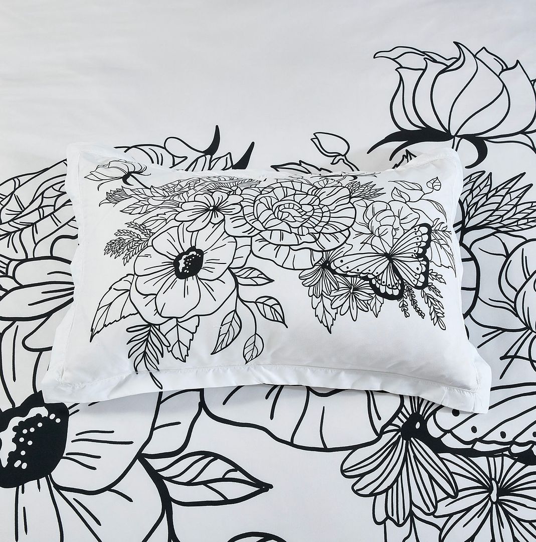 Viene Floral Quilt/Duvet Cover Set (Queen/King/Super King Size)