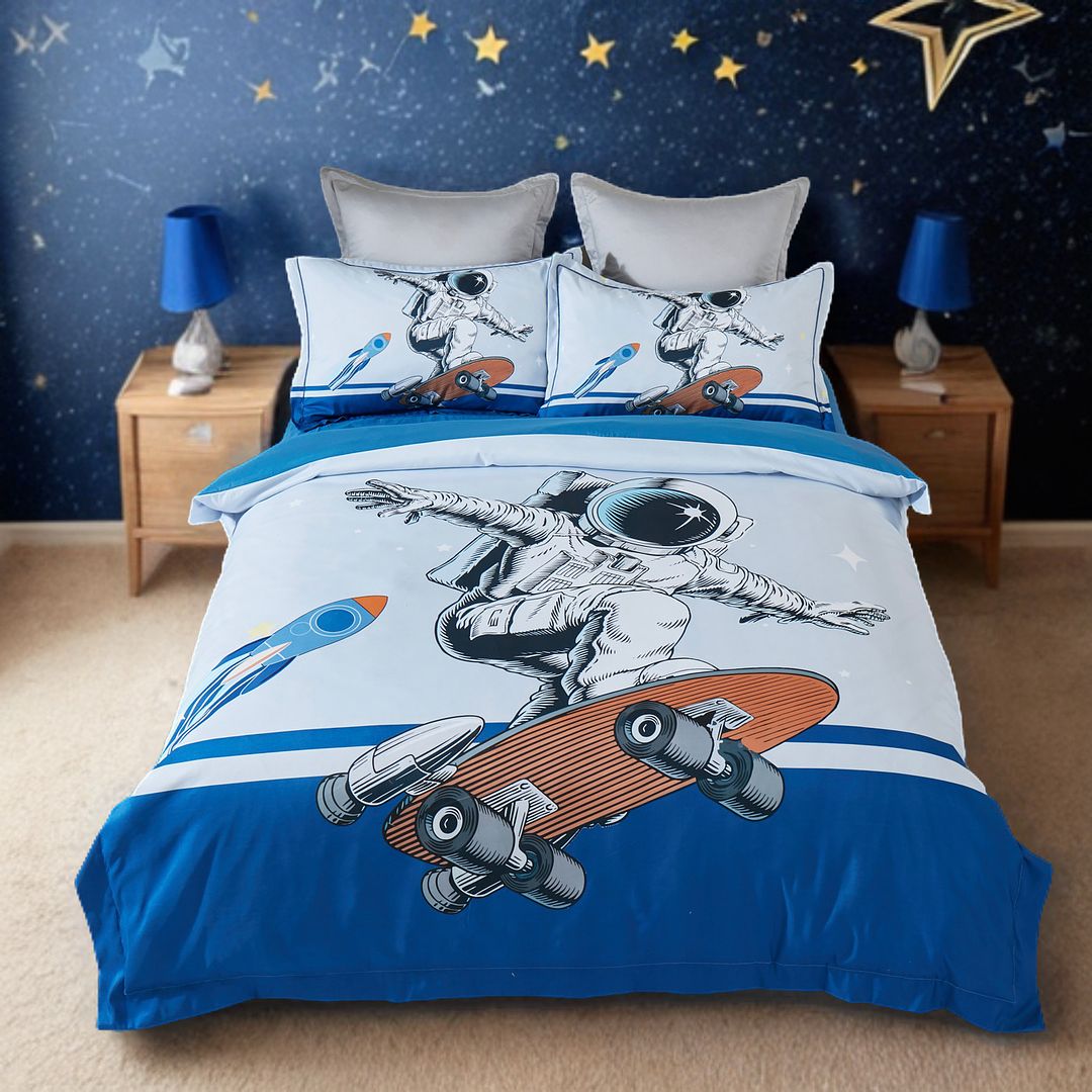 Astronaut Kids Quilt/Duvet Cover Set (Single/King Single/Double Size)