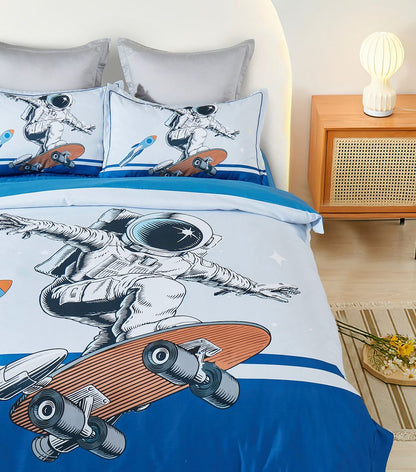 Astronaut Kids Quilt/Duvet Cover Set (Single/King Single/Double Size)