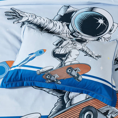 Astronaut Kids Quilt/Duvet Cover Set (Single/King Single/Double Size)