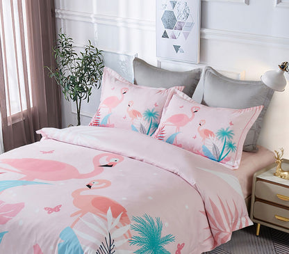 Flamingo Kids Quilt/Duvet Cover Set (Single/King Single/Double Size)