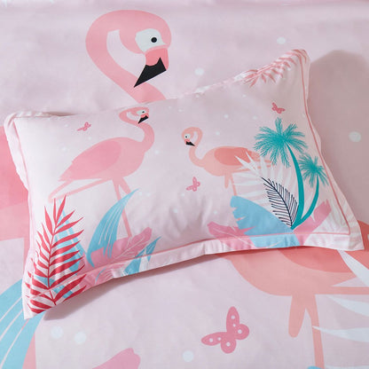 Flamingo Kids Quilt/Duvet Cover Set (Single/King Single/Double Size)