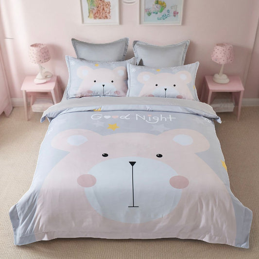 Bear Kids Quilt/Duvet Cover Set (Single/King Single/Double Size)